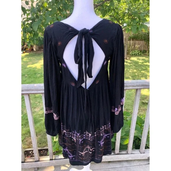 Free People Rhiannon Embroidered Mini Dress XS